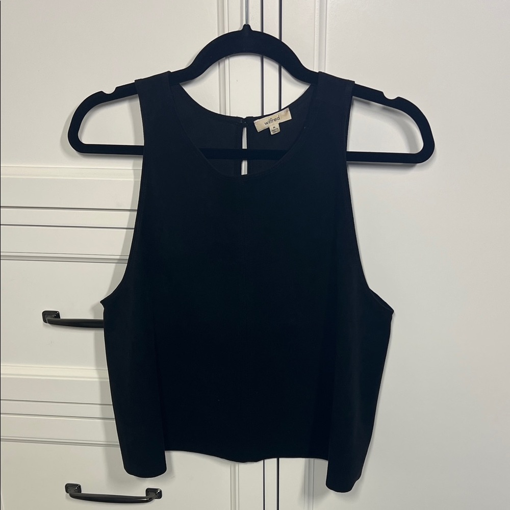 Wilfred Black Sleeveless Crop Top